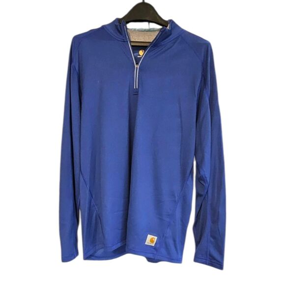 Carhartt Other - Carhartt Force Mens Med Extreme Quarter Zip Top Shirt Relaxed Fit Blue Athletic